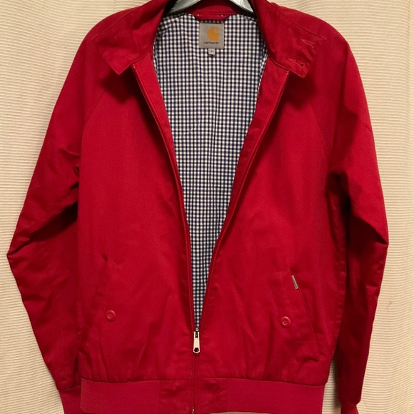 CARHARTT Red Cotton Blend Zip Jacket - Picture 1 of 9